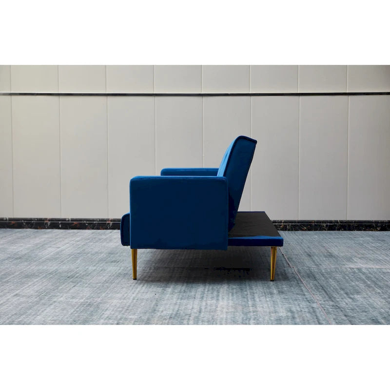 Canapé-lit convertible en velours capitonné de 75 pouces de large-23