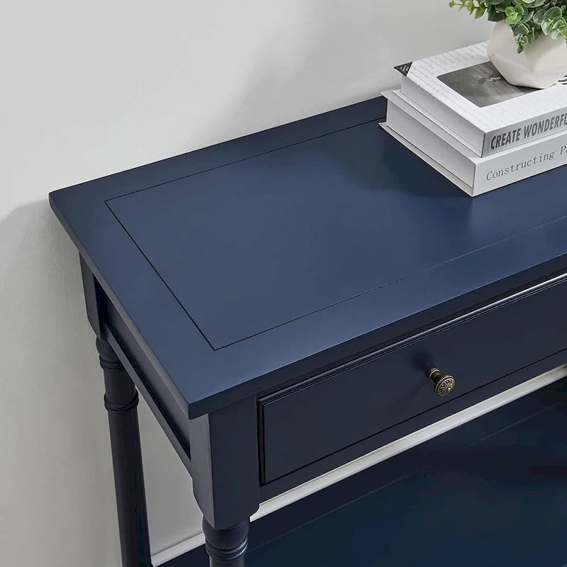 Table console d'entrée avec tiroirs de rangement et étagère-29