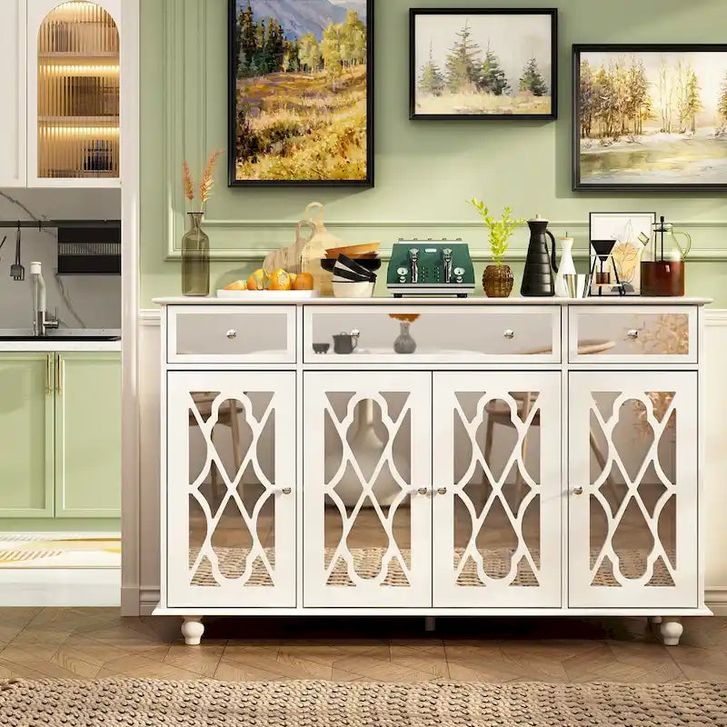 Buffet/armoire/bibliothèque miroir 55W pour salon-3