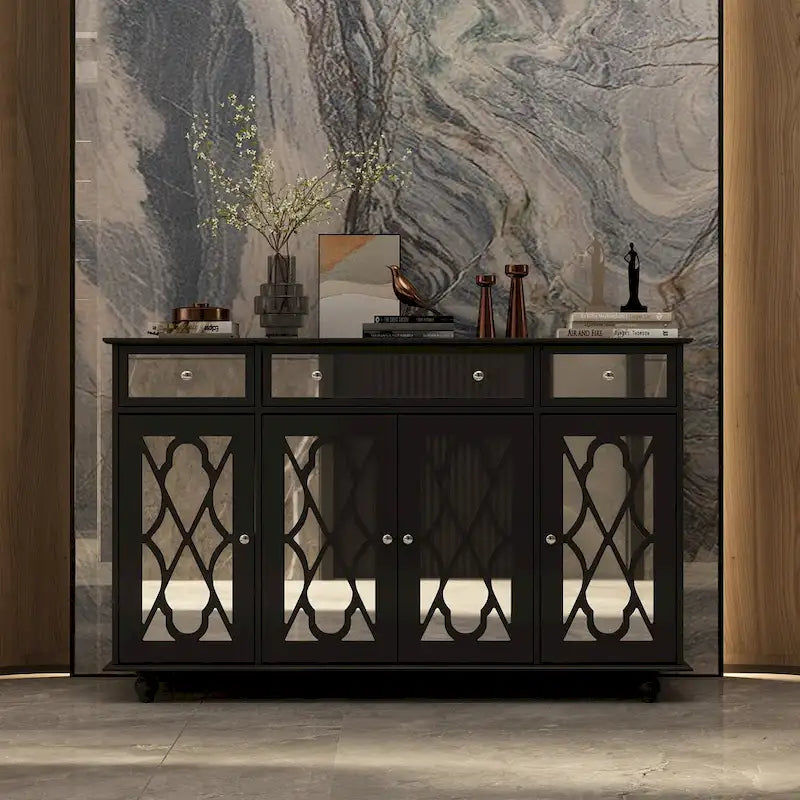 Buffet/armoire/bibliothèque miroir 55W pour salon-16