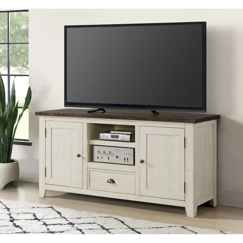 Meuble TV en bois massif Gray Barn Downington de 60 pouces-47