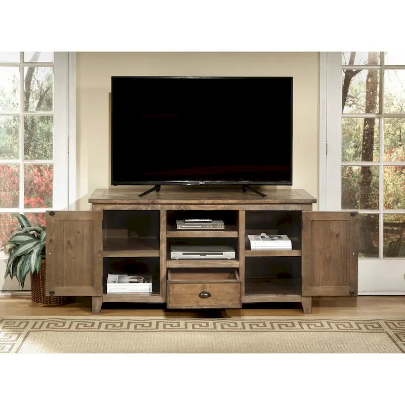 Meuble TV en bois massif Gray Barn Downington de 60 pouces-8