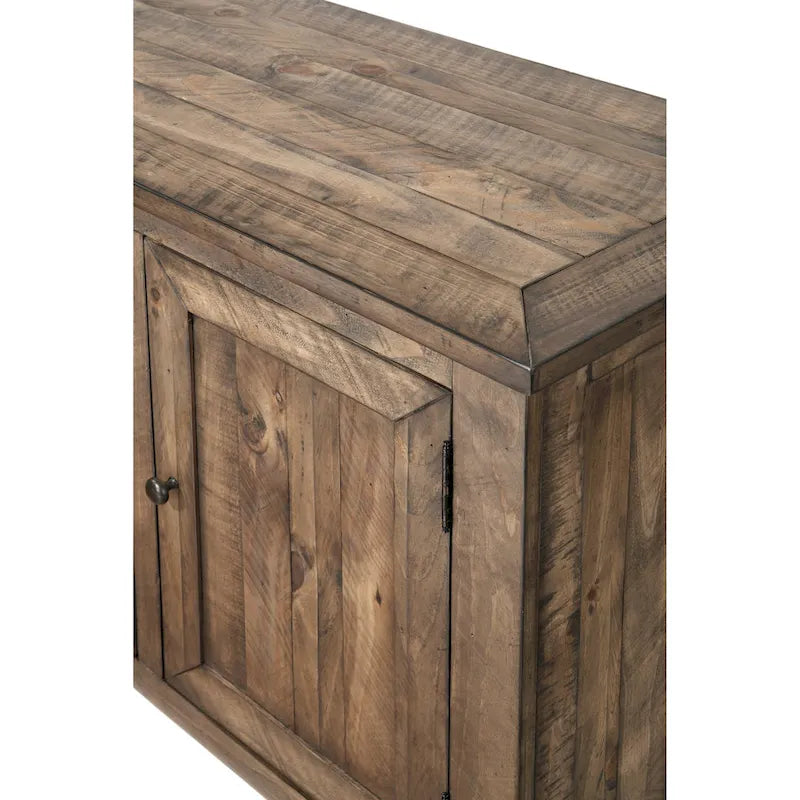 Meuble TV en bois massif Gray Barn Downington de 60 pouces-11