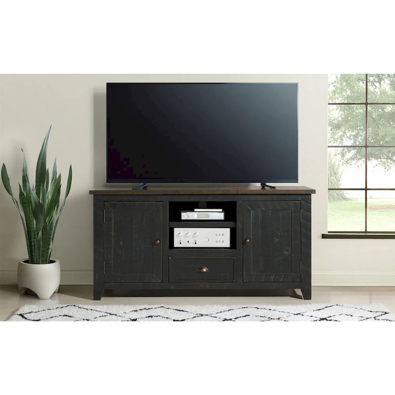 Meuble TV en bois massif Gray Barn Downington de 60 pouces-29
