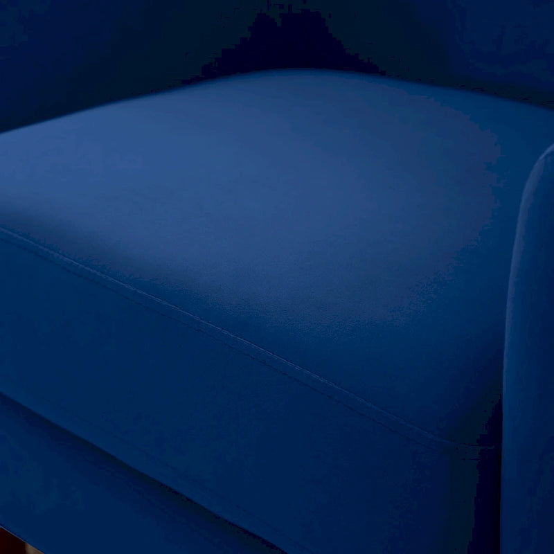 VANOMi 28.34W Lot de 2 fauteuils d'appoint, fauteuil tonneau en velours avec pieds en bois massif-26