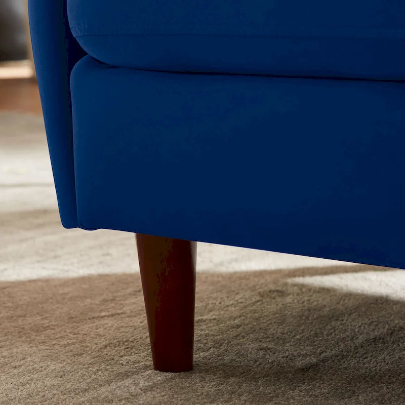 VANOMi 28.34W Lot de 2 fauteuils d'appoint, fauteuil tonneau en velours avec pieds en bois massif-27