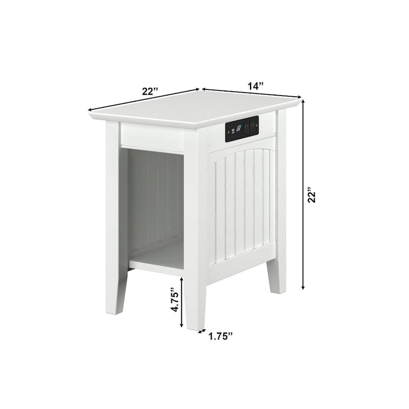 Table d'appoint AFI Nantucket avec chargeur intégré-33