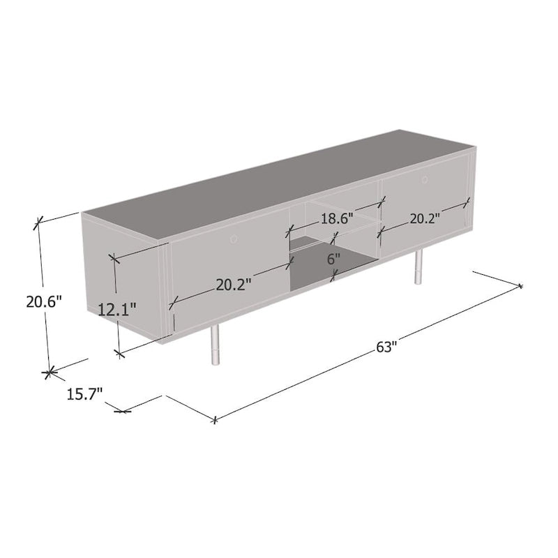 Meuble TV Cristal 01 63 - 63 pouces-4