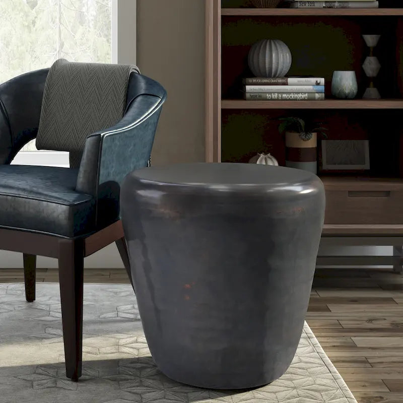 Table d'appoint industrielle WYNDENHALL Beaton, en métal, 51 cm de large, entièrement assemblée - 51 cm L x 51 cm P x 56 cm H-29