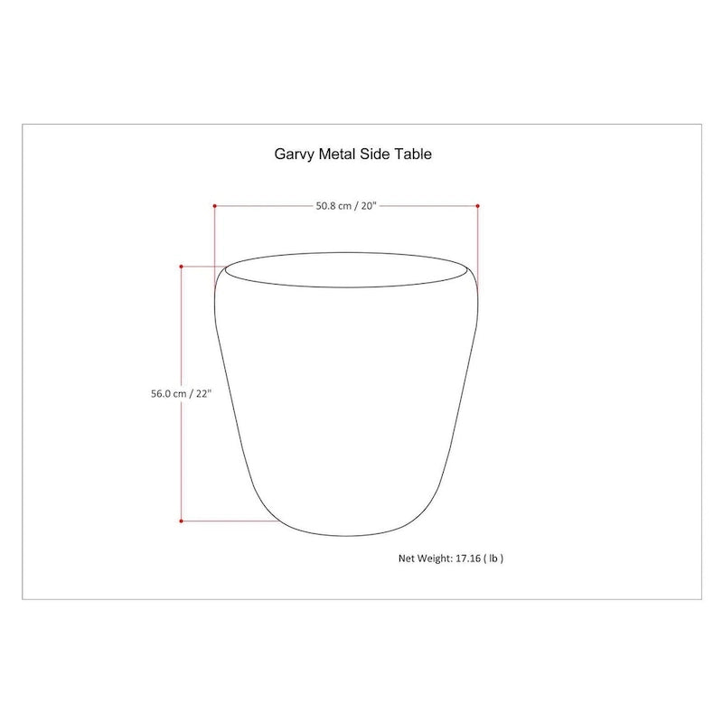Table d'appoint industrielle WYNDENHALL Beaton, en métal, 51 cm de large, entièrement assemblée - 51 cm L x 51 cm P x 56 cm H-7