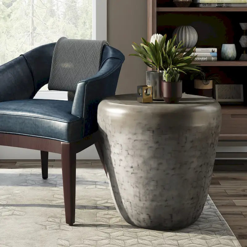 Table d'appoint industrielle WYNDENHALL Beaton, en métal, 51 cm de large, entièrement assemblée - 51 cm L x 51 cm P x 56 cm H-8