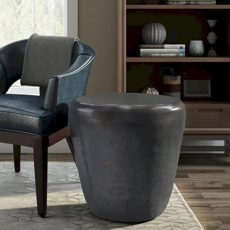 Table d'appoint industrielle WYNDENHALL Beaton, en métal, 51 cm de large, entièrement assemblée - 51 cm L x 51 cm P x 56 cm H-13