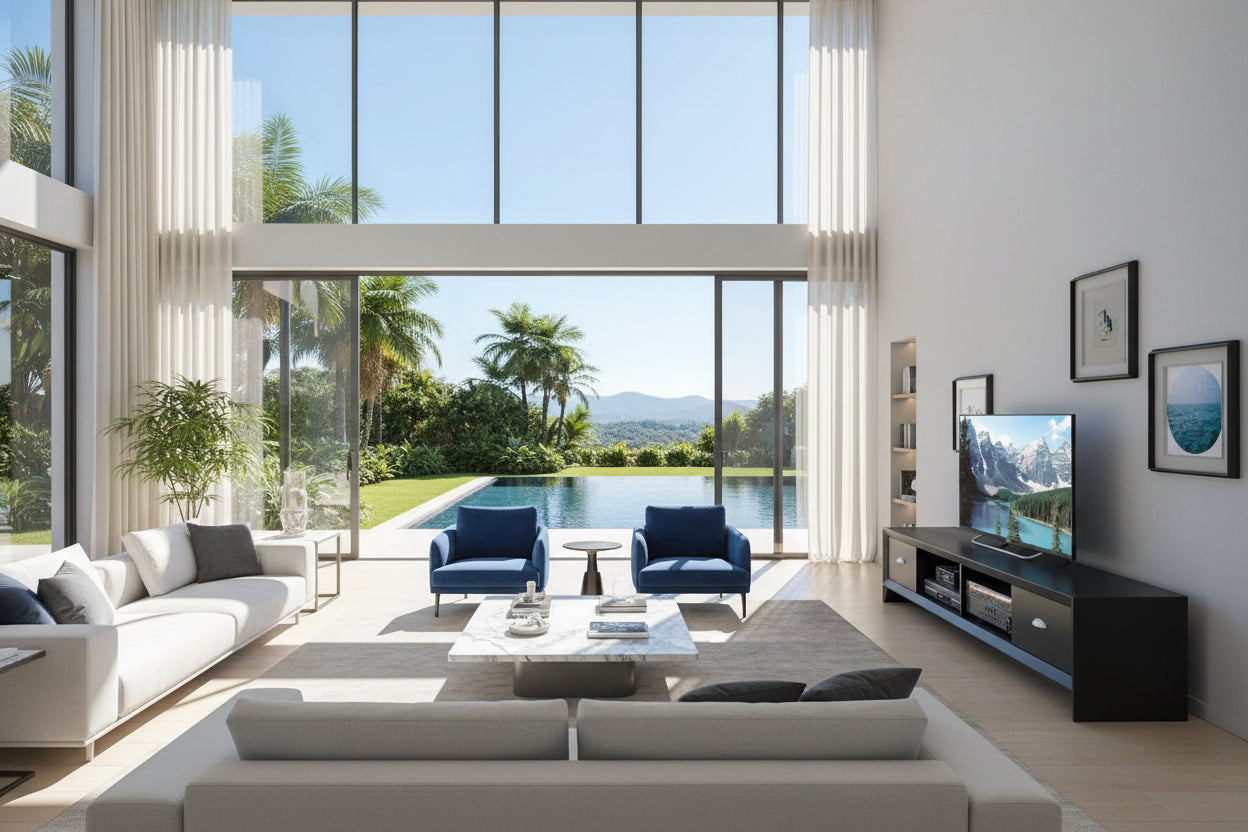 Lakewood Extra Wide Low Profile TV Stand, for TVs up to 85