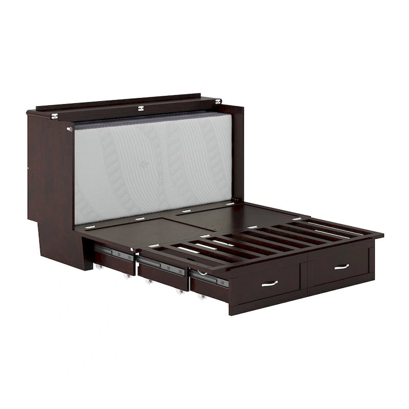 Lit escamotable Chelsea Queen avec matelas-9