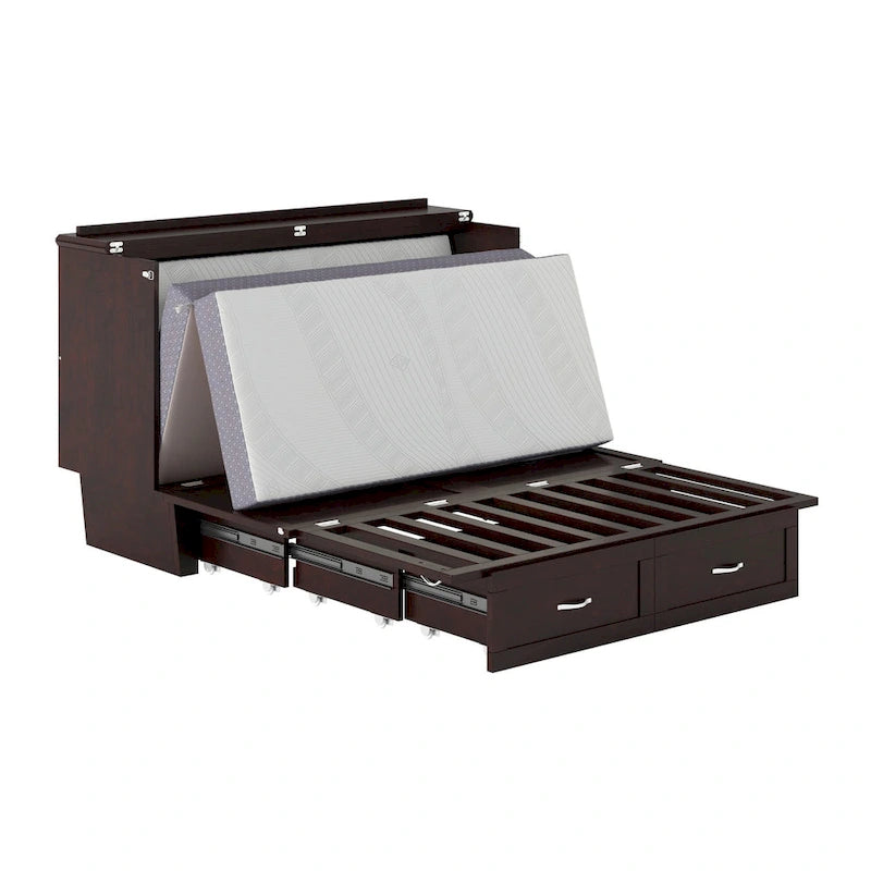 Lit escamotable Chelsea Queen avec matelas-10