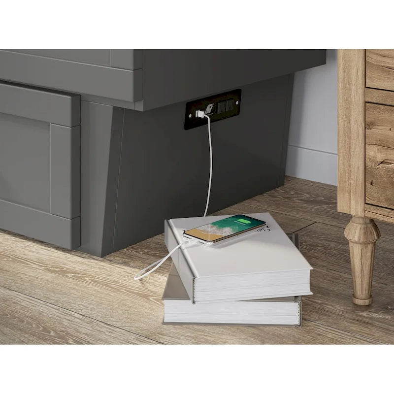 Lit escamotable Chelsea Queen avec matelas-17