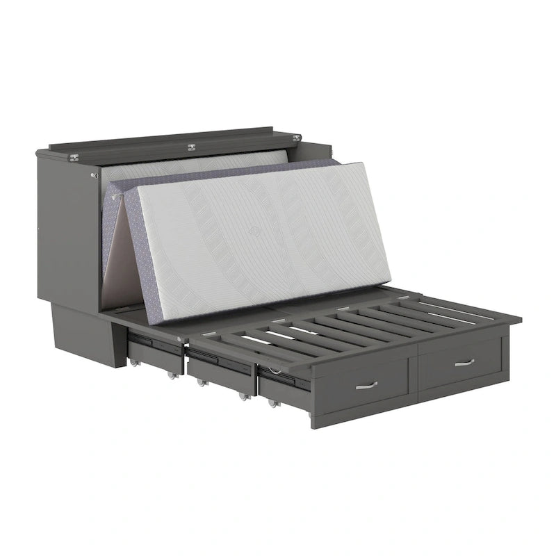 Lit escamotable Chelsea Queen avec matelas-25