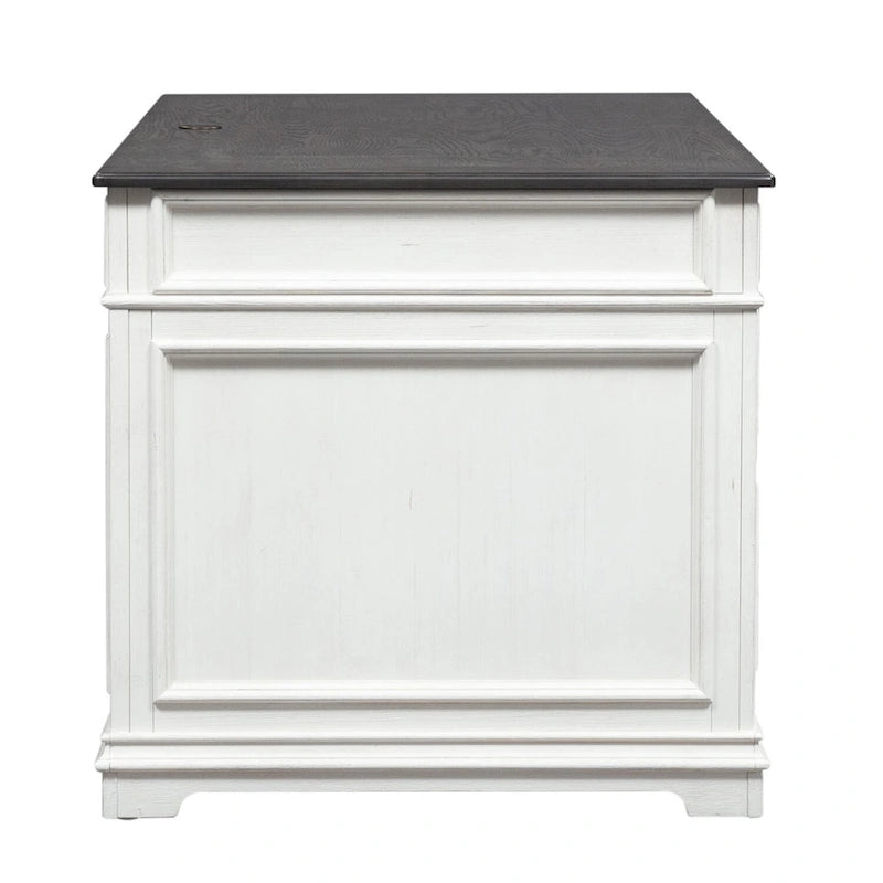 Bureau Allyson Park blanc anthracite brossé-4