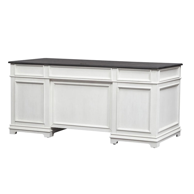 Bureau Allyson Park blanc anthracite brossé-5