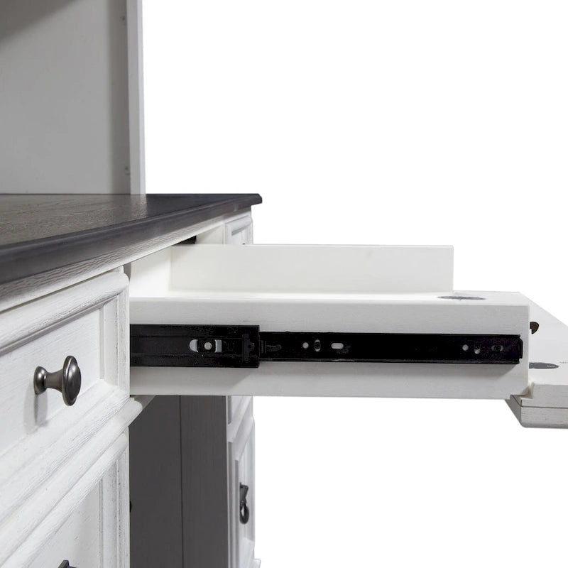 Bureau Allyson Park blanc anthracite brossé-8