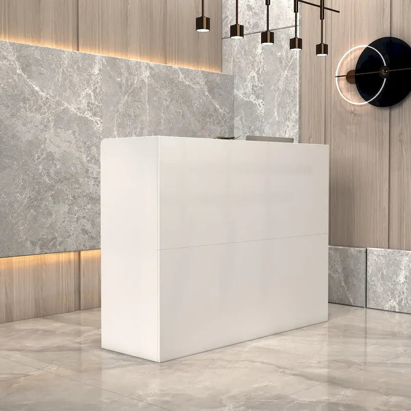 Bureau d'accueil à 3 tiroirs, table de réception, bureau d'ordinateur, espace de travail-2