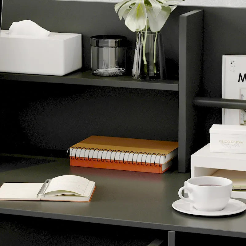 Bureau d'accueil à 3 tiroirs, table de réception, bureau d'ordinateur, espace de travail-17