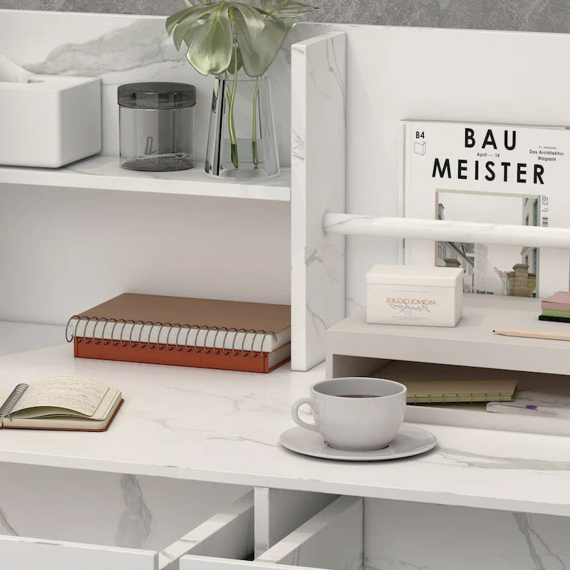 Bureau d'accueil à 3 tiroirs, table de réception, bureau d'ordinateur, espace de travail-30