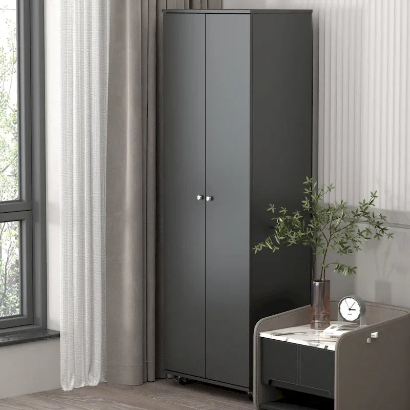 70.9Armoires Armoire Placard Meuble de rangement Meuble à chaussures Blanc/Noir-2