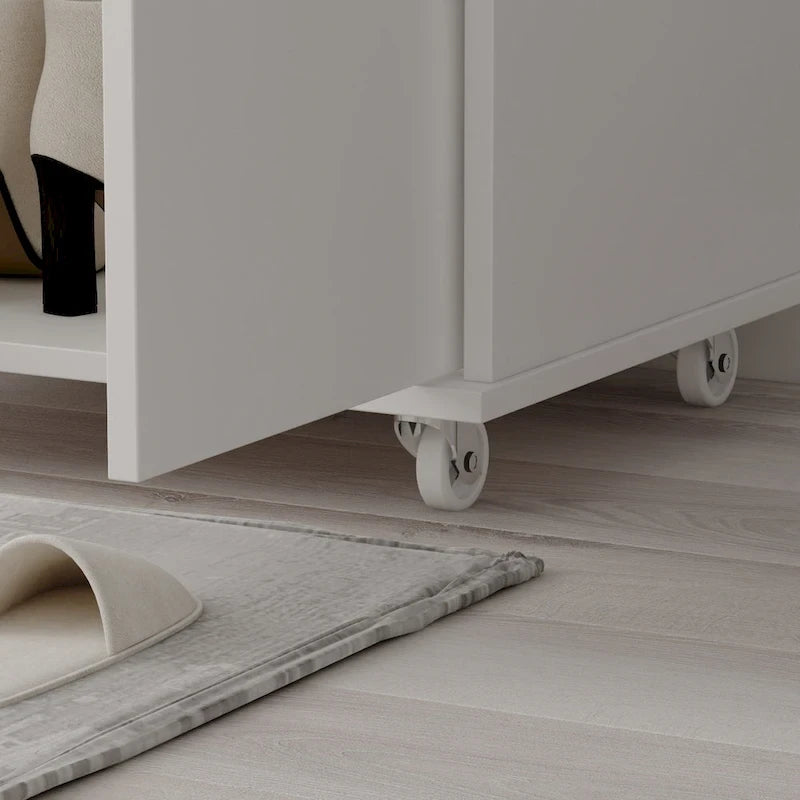 70.9Armoires Armoire Placard Meuble de rangement Meuble à chaussures Blanc/Noir-15