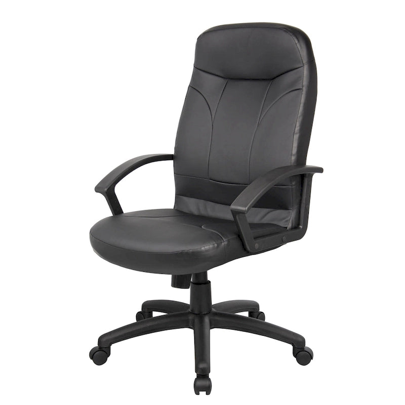 Fauteuil Boss à dossier haut en cuir Plus-2