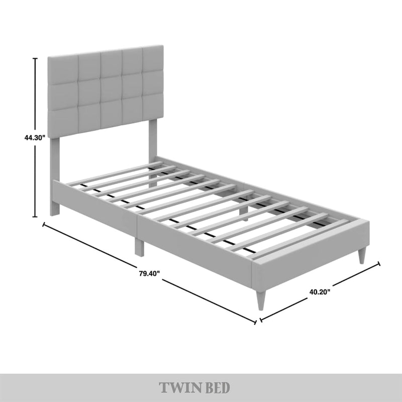 Lit capitonné en lin CraftPorch aux lignes épurées-14