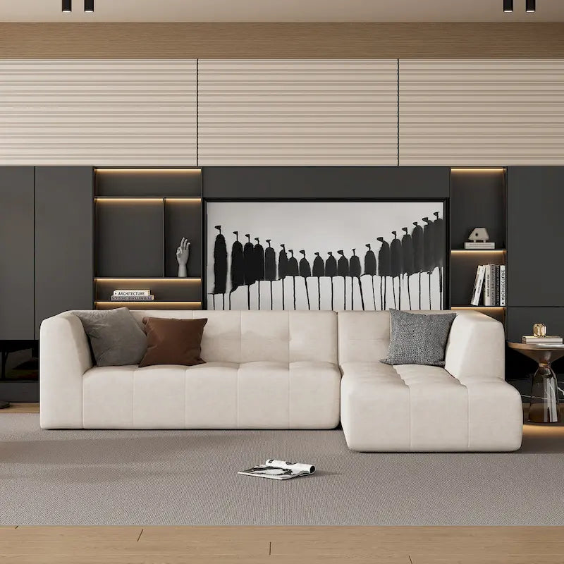 Ensemble de canapés modulables pour salon (110,2 x 72,8 cm), canapé moderne et minimaliste, canapé-lit rembourré pour salon et chambre.-13