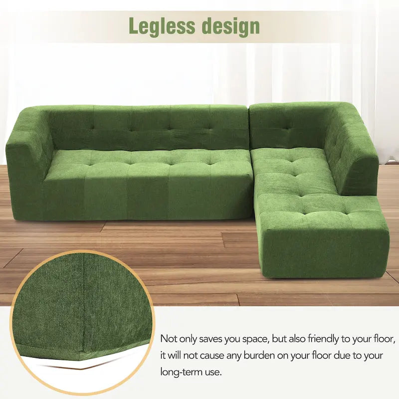Ensemble de canapés modulables pour salon (110,2 x 72,8 cm), canapé moderne et minimaliste, canapé-lit rembourré pour salon et chambre.-20