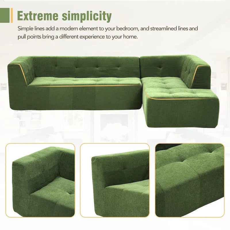 Ensemble de canapés modulables pour salon (110,2 x 72,8 cm), canapé moderne et minimaliste, canapé-lit rembourré pour salon et chambre.-24