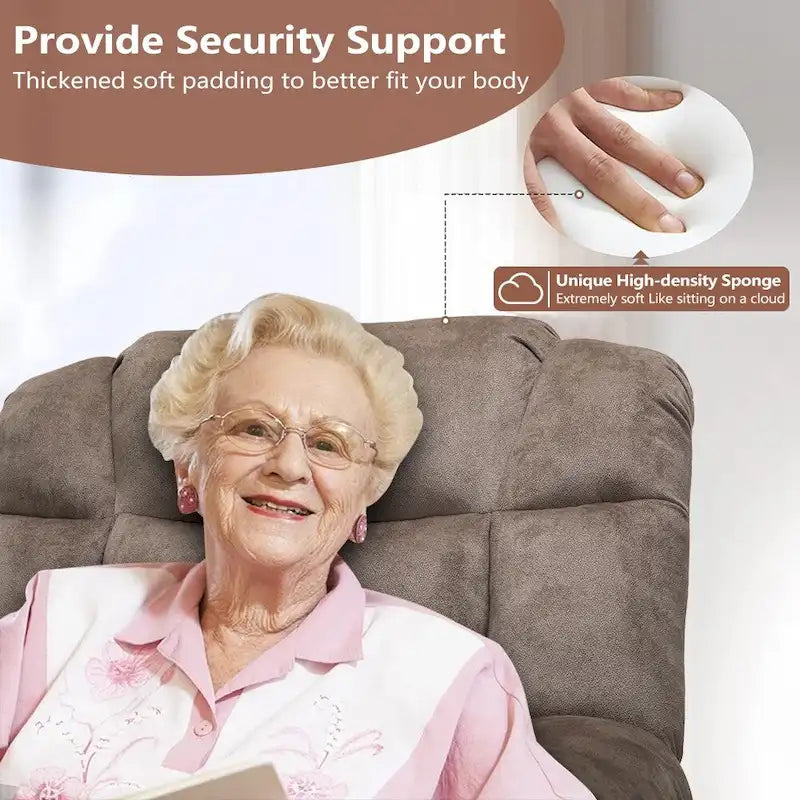 Fauteuil releveur électrique pour personnes âgées, mécanisme d'inclinaison robuste et sécurisé - Canapé en tissu pour salon-15