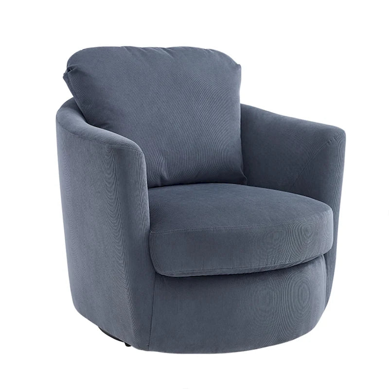 Fauteuil pivotant Art Leon moderne et confortable en tissu velours côtelé-36