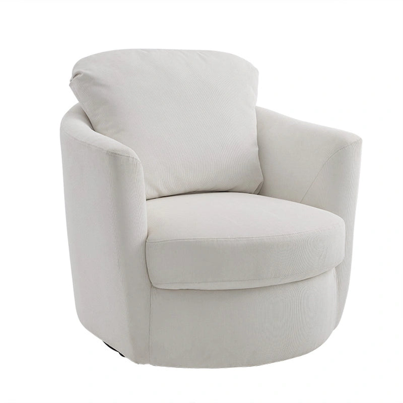 Fauteuil pivotant Art Leon moderne et confortable en tissu velours côtelé-37