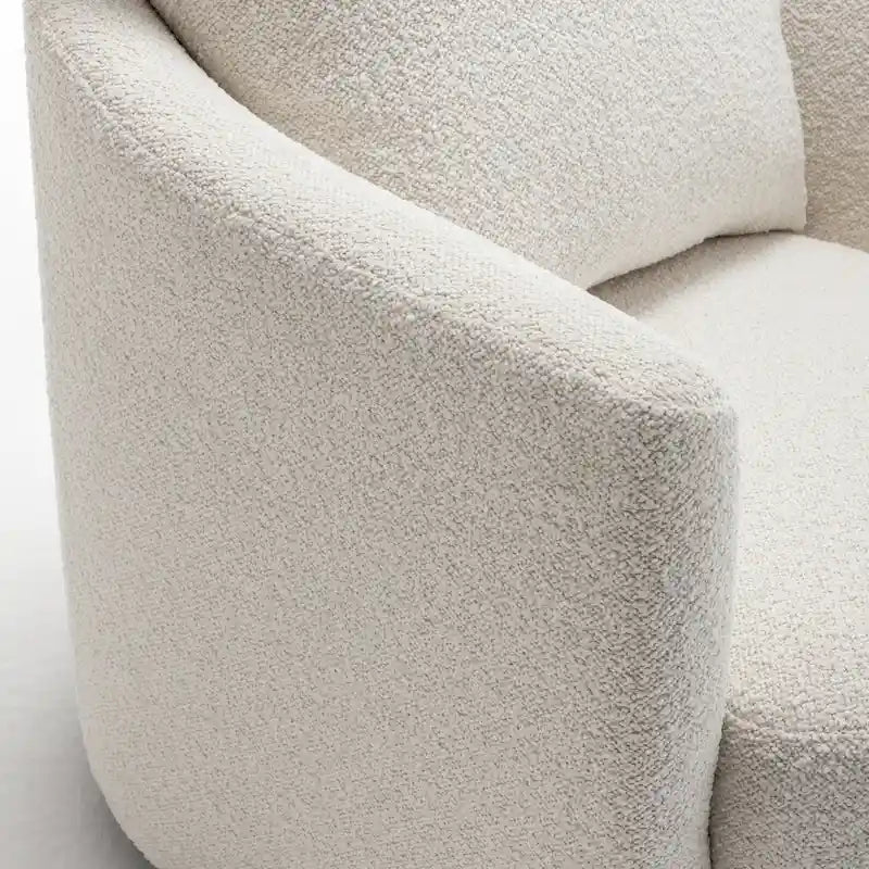 Fauteuil pivotant Art Leon moderne et confortable en tissu velours côtelé-21