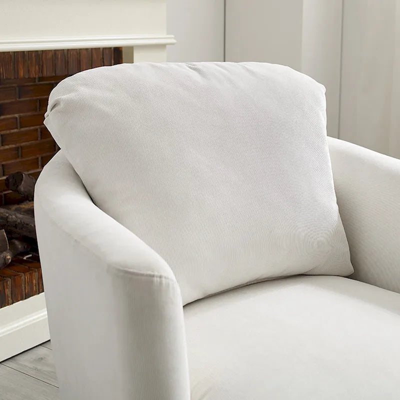 Fauteuil pivotant Art Leon moderne et confortable en tissu velours côtelé-23