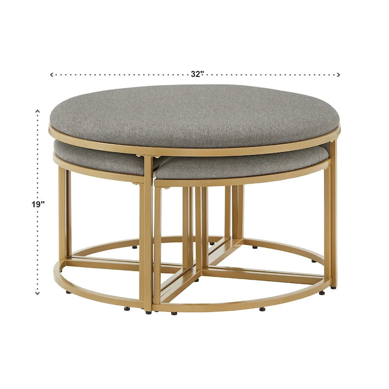 Table basse Gabin avec tabourets gigognes par iNSPIRE Q Modern-14
