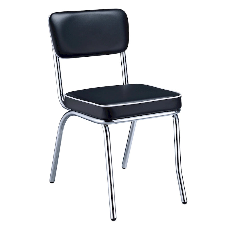 Chaises de salle à manger rétro chromées Farwest (lot de 2)-15