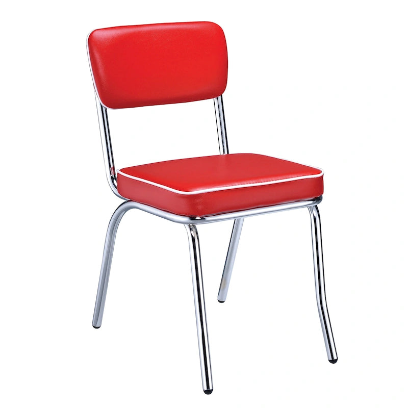 Chaises de salle à manger rétro chromées Farwest (lot de 2)-16