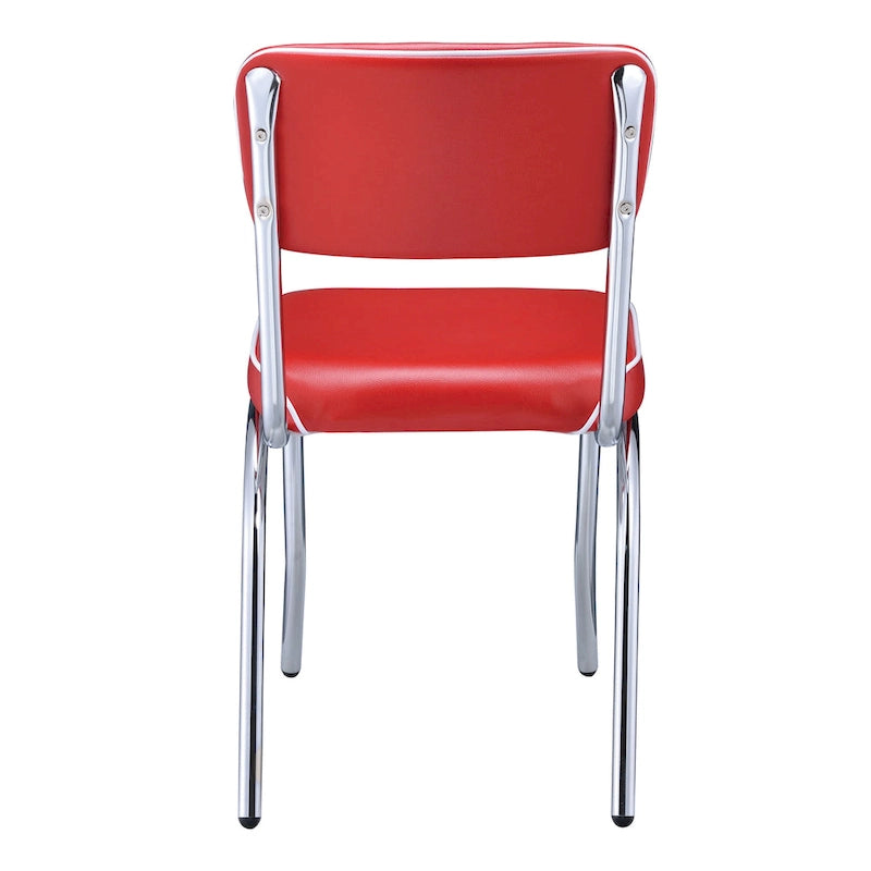 Chaises de salle à manger rétro chromées Farwest (lot de 2)-3