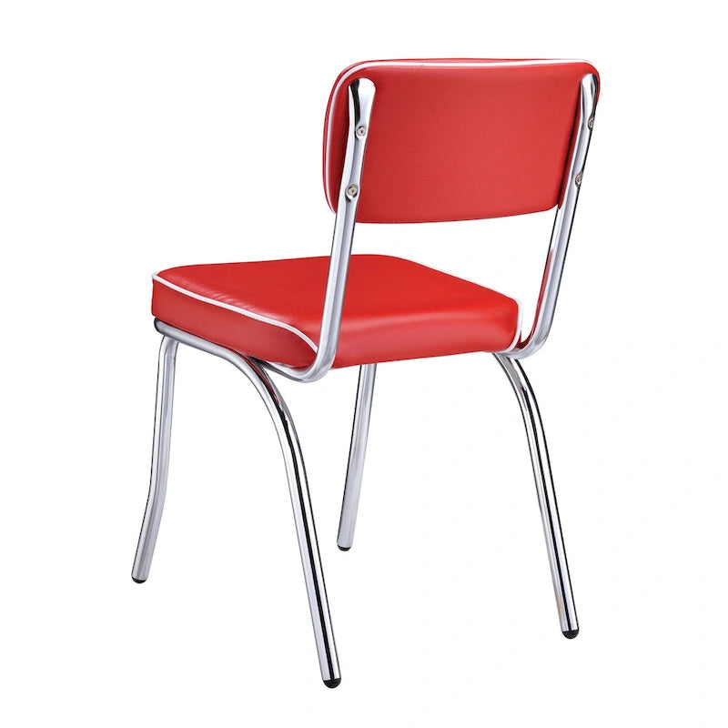 Chaises de salle à manger rétro chromées Farwest (lot de 2)-5