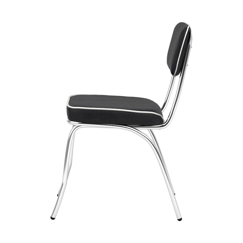 Chaises de salle à manger rétro chromées Farwest (lot de 2)-9
