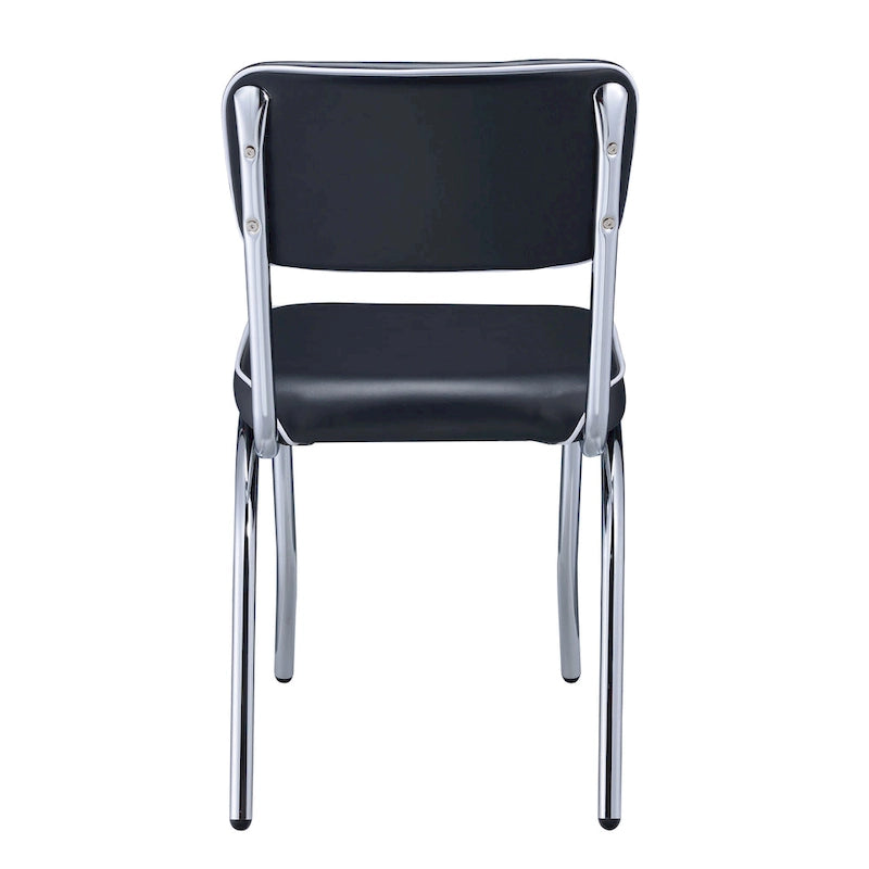 Chaises de salle à manger rétro chromées Farwest (lot de 2)-10