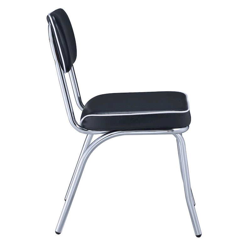 Chaises de salle à manger rétro chromées Farwest (lot de 2)-11