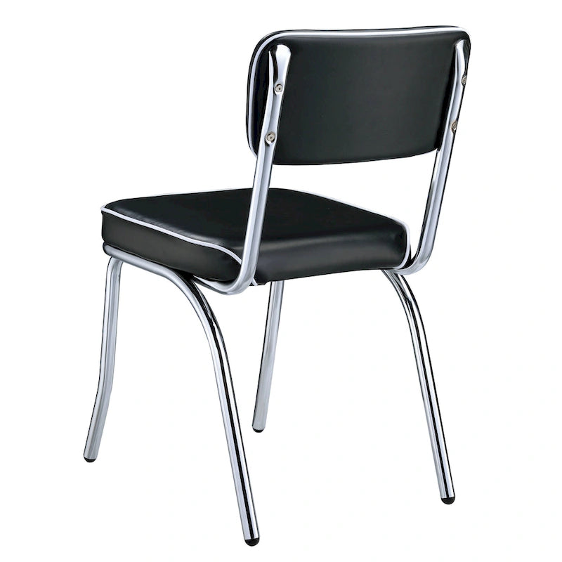 Chaises de salle à manger rétro chromées Farwest (lot de 2)-12