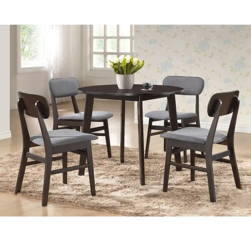 Table de salle à manger en bois massif Baxton Studio Montréal style milieu du siècle-2