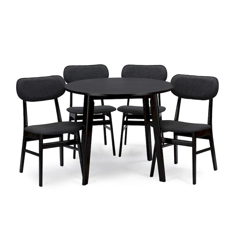 Table de salle à manger en bois massif Baxton Studio Montréal style milieu du siècle-4